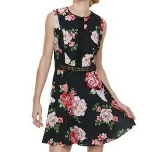 Disney Princess Floral Sleeveless Cutout Lace Lined  Dress Size Medium